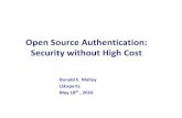Security without High Cost Open Source Authentication Anthem, Inc. (02/05/2015) 80M Social Security