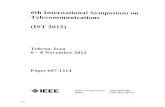 6th International Symposium ; 2 6thInternationalSymposium on Telecommunications (1ST2012) Tehran,Iran
