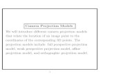 Camera Projection Models qji/CV/perspective_ ¢  Camera Projection Models We will introduce di¯¬â‚¬erent