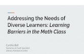Diverse Learners: Addressing the Needs of Learning ... Diverse Learners: Learning Barriers in the Math