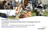 Benefits and Suicide Lambeth Suicide Prevention ... Benefits and Suicide Lambeth Suicide Prevention