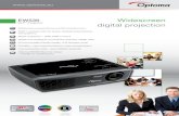 EW536 Widescreen - Optoma Widescreen presentations and HD entertainment 3000:1 contrast ratio for sharp,