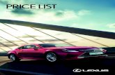 424203 Lexus Pricelist RC RC Hybrid Automatic^ 31,553.33 6,310.67 38,590.00 38,850.00 ... Choice of