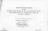KINFOLKS OF GRANVILLE COUNTY NORTH CAROLINA 1765-1826 KINFOLKS OF GRANVILLE COUNTY NORTH CAROLINA 1765-1826