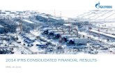 2014 IFRS CONSOLIDATED FINANCIAL RESULTS 2014 IFRS CONSOLIDATED FINANCIAL RESULTS 488.4 444.9 137.2