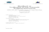 Handbook on Verification of Non-Automatic Weighing Ins · PDF file weighing instruments, international or national recommendations related to the weighing instruments, and learning