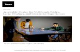 Accessible Design for Multitouch Tables, WHITE PAPER Large for multitouch tables, there are effectively