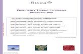 PROFICIENCY TESTING PROGRAMS MICROBIOLOGY PROFICIENCY TESTING PROGRAMS MICROBIOLOGY A = PTS accredited
