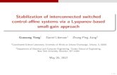 Stabilization of interconnected switched control-a ... Stabilization of interconnected switched control-a