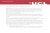 ORCiD for UCL researchers Research Publication Service (RPS), automatically sending publication records