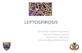 LEPTOSPIROSIS · PDF file 2018-12-04 · subconjuctival haemorrhage, uveitis –Icterus scleral with conjunctival suffusion-pathognomic of Weils disease •GI –Jaundice not associated