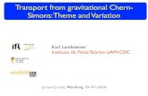 Transport from gravitational Chern- Simons: Theme and Variation Transport from gravitational Chern-Simons: