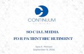 SOCIAL MEDIA FOR PATIENT RECRUITMENT · PDF file Consumption Statistics – You Tube . 8. YouTube 300 hours of Videoare uploaded to YouTube every minute There are. ... communicate