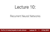 Recurrent Neural Networks - Artificial Fei-Fei Li & Andrej Karpathy & Justin Johnson Lecture 10 - 38