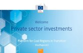 Welcome Private sector investments ¢â‚¬¢ Efficient outreach to smaller projects Through GEFFs EBRD extends