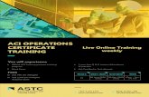ACI OPERATIONS CERTIFICATE Live Online Training TRAINING ... CERTIFICATE TRAINING Live Online Training