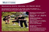 Bootcamp starts Monday 23 March 2015 - University of Auckland · PDF file Bootcamp starts Monday 23 March 2015. Our bootcamp is tailored for all fitness levels and delivers a combination