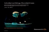 Genworth Undewriting Guideline Manual June 15, 2015 Underwriting Guideline Changes and Clarifications