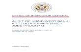 Audit of USAID/West Bank and Gaza's Emergency ... AND GAZA¢â‚¬â„¢S EMERGENCY JOBS PROGRAM AUDIT REPORT NO