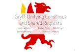 Gryff: Unifying Consensus and Shared Registers ¢â‚¬¢Similar to Cassandra, Dynamo, Riak 8 w 1 < w 2 < w