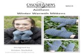 Anthem Winter Warmth Mittens - Cascade Winter Warmth Mittens Designed y Kristen Stoltzfus Skill Level: