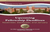 Upcoming Fellowship Deadlines ... November 1, 2016 Spring, Summer, and Fall internships available to