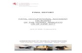 Fatal occupational accident on board of the vessel Nabucco ... FINAL REPORT . Fatal occupational accident