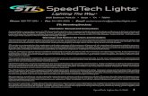 STL Mounting Brackets - SpeedTech Lights STL Mounting Brackets Operation Manual and Instructions Congratulations,
