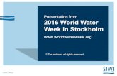 Presentation from 2016 World Water Week in Stockholm Morocco HCS DHS HCS DHS HCS HCS HCS HCS HCS HCS