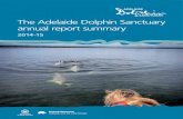 The Adelaide Dolphin Sanctuary annual report summary · PDF file Adelaide and Mount Lofty Ranges Natural Resources Management area is undertaken by the South Australian Museum, supported