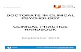 DOCTORATE IN CLINICAL PSYCHOLOGY CLINICAL PRACTICE · PDF file 3.4.1 Observation and Recording on Placement Requirements 8 3.5 Documentation 8 3.5.1 E-Portfolio 8 3.5.2 Logbooks and