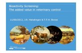 Bioactivity Screening: The added value in veterinary Dietary supplements Dietary supplements analysed