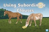 independent clauses ... There are two types of clauses, independent clauses and subordinate clauses