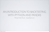 an introduction to backtesting with python and pandas