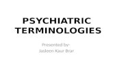 Psychiatric terminologies