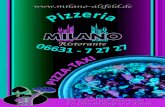 Pizzeria Milano - Speisekarte