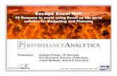 Escape Excel Hell - PAC Webinar - Feb 24 2011
