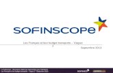 Sofinscope - Le budget transport des Fran§ais - septembre 2013