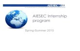 Aiesec Internships spring-summer 2010