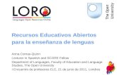 Recursos Educativos Abiertos (REA) para la ense±anza de lenguas