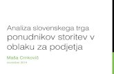 Analiza slovenskega trga ponudnikov storitev v oblaku za podjetja