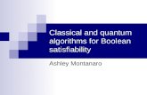 Classical and quantum algorithms for Boolean satisfiability Ashley Montanaro