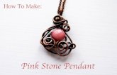 How to Make Pink Stone Pendant DIY Jewelry Making Tutorial