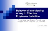 Behavioral Interviewing A Key to Effective Employee Selection