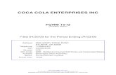 Q1 2009 Earning Report of Coca Cola Enterprises