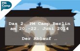 PM Camp Berlin 2014 - Der Ablauf