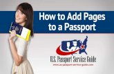 How to Add Visa Pages to a Passport