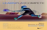 Nike Tennis Camps Flyer - Summer 2015