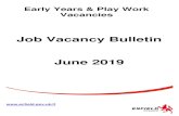 Job Vacancy Bulletin June 2019 - Enfield Job Vacancy Bulletin June 2019 11 Vacancy: Nursery Room Leader