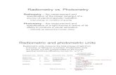 Radiometry vs. Photometry 2018. 9. 12.¢  Radiometry vs. Photometry Radiometry-- the measurement and
